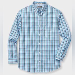 Duluth Trading Co Wrinklefighter Slim Fit LS Shirt Blue Large Tall NWT IN PKG